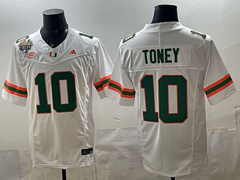 Men 2026 Miami Hurricanes #10 Toney White 3th generations Nike Limited NCAA Jersey 012->ncaa teams->NCAA Jersey